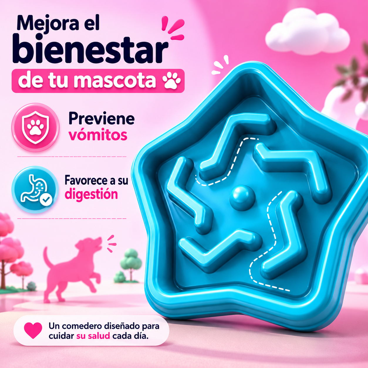 Comedero para prevenir una mala digestion