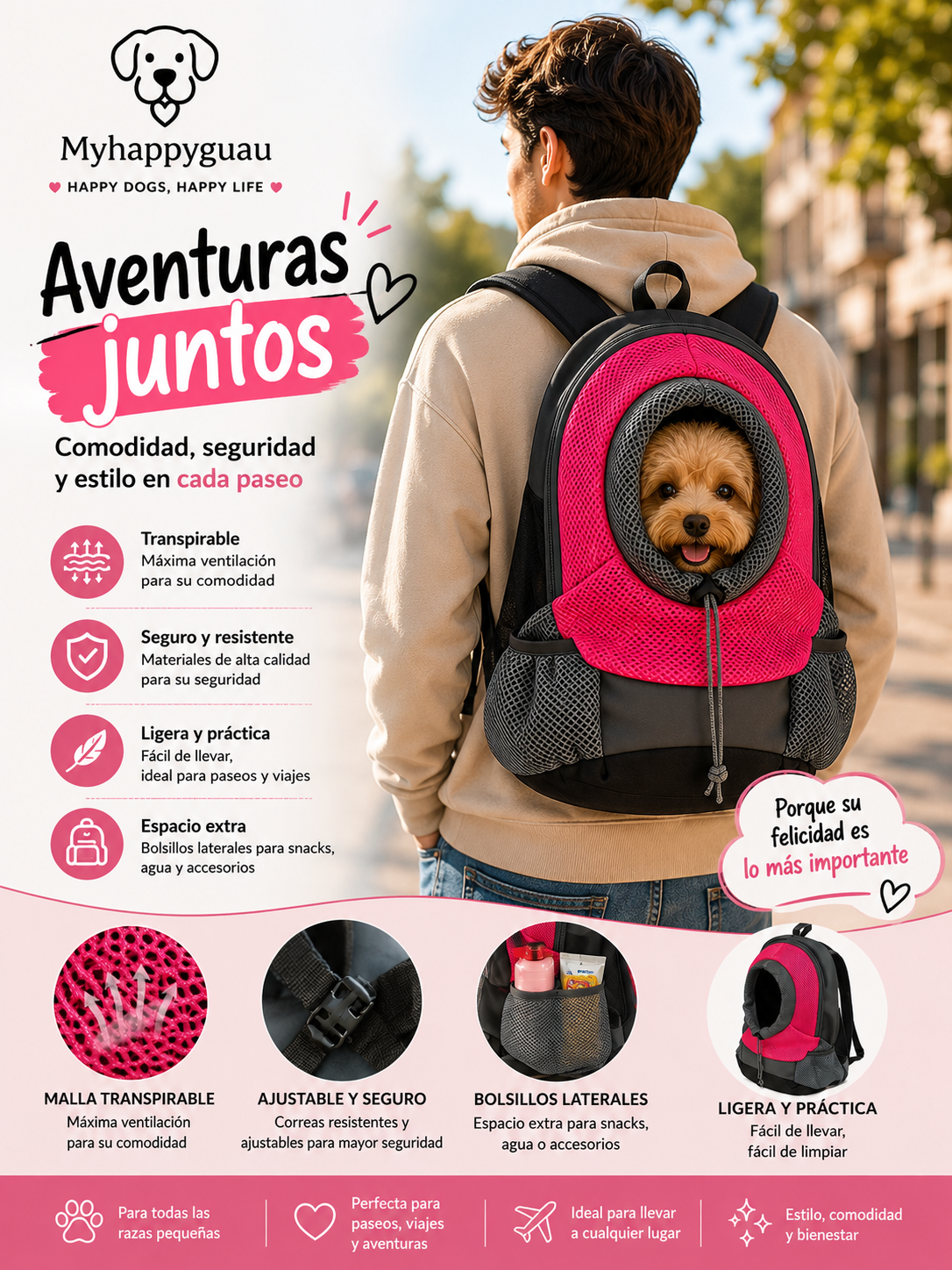 Mochila para perro